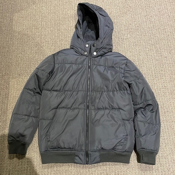 Charcoal Grey Old Navy Puffer L10-12 - Picture 1 of 8